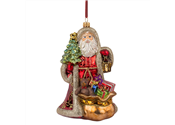 Papai Noel com rvore e Saco de Presentes 19,5cm