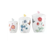 Kit 3 Potes Condimentos Butterfly Meadow Lenox